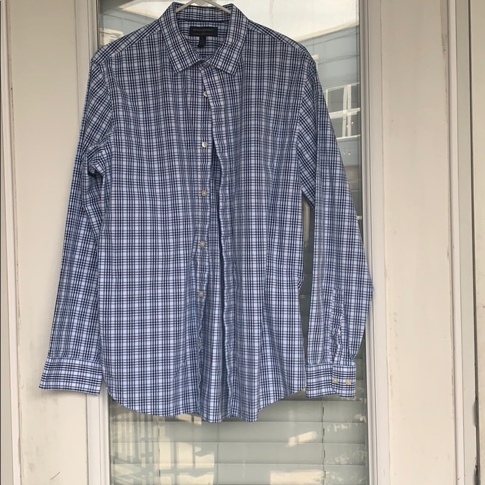 Men’s Banana Republic plaid button down